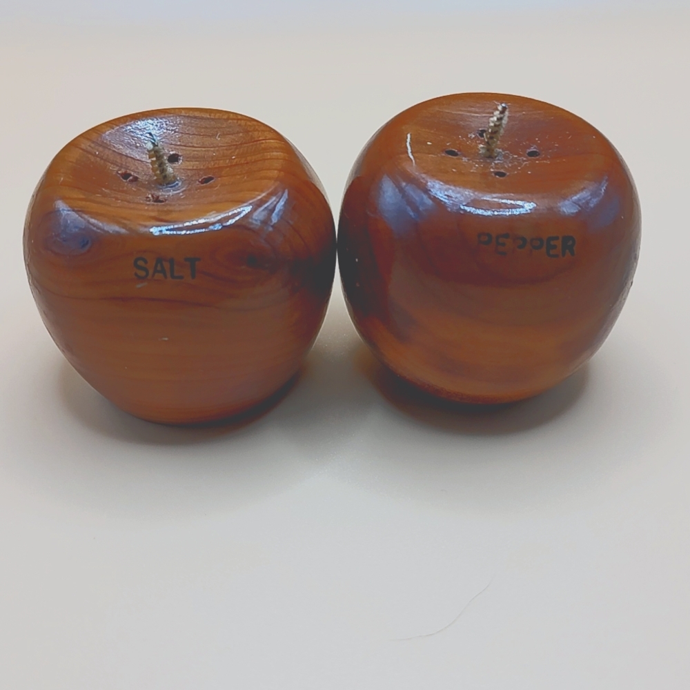 Vintage Wooden Salt And Pepper Shakers